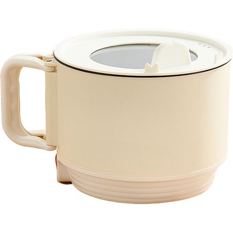 Mini réchaud électrique portable, chauffe rapide, utilisation facile, idéal pour les nouilles, la soupe, les steaks, le camping, prise UE 220 V, blanc (1/5)