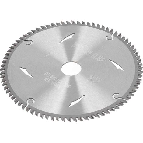 Lame de scie circulaire en carbure 80T à dents alternées pour la coupe du bois, idéale pour les projets de menuiserie. (1/5)