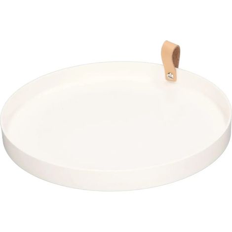 Palette de commode de poignée en cuir synthétique moderne et blanc (1/5)