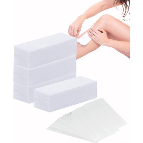 400 Pieces Non-Woven Wax Strips for Hot Wax and Sugar Paste, Total Hair Removal for Leg, Chest, Back, Intimate and Face (7 x 20 cm) (1/5)