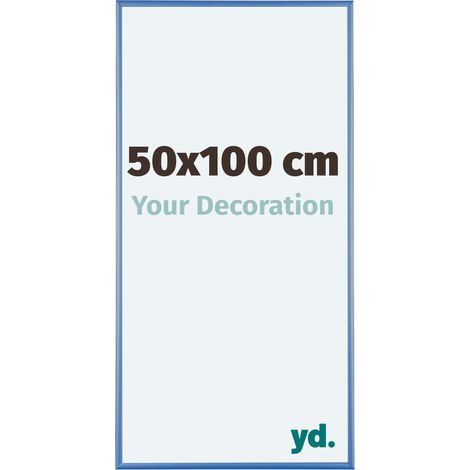 yd. - Cadre photo 50x100 - Bleu Acier - Aluminium - Kent