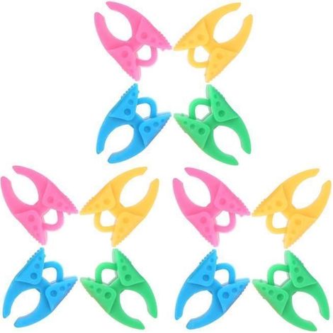 OMABETA Clip de canette 12pcs Pince à Canette en Silicone Clip de Fil de Bobine de Canette Outil de Couture mercerie kit (1/4)