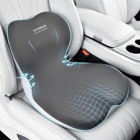 Seat Cushions and Lumbar Support Pillows for Auto Office Chairs, Ergonomic Lumbar Cushion for Lower Back Pain Relief, Lumbar Support for Car (1/5)