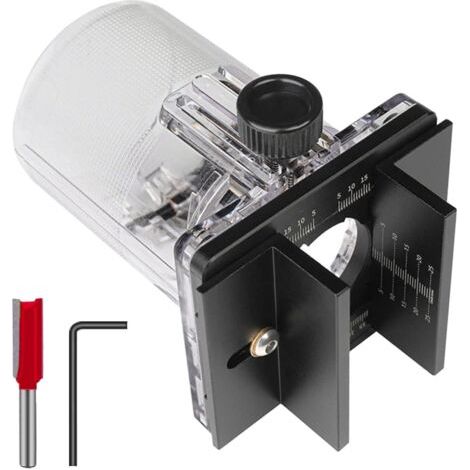 Localisateur de rainurage pour défonceuse à bois, 2 en 1 réglable de haute précision, accessoires de fixation pour machine à rainurer de 65 mm (1/5)