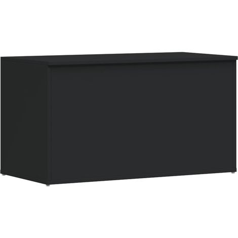 vidaXL Storage Chest Black 84x42x46 cm Engineered Wood