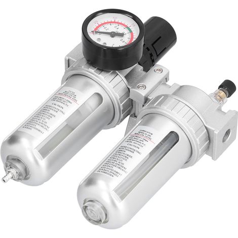 Régulateur de pression SFC200 avec filtre à air, séparateur eau-huile et manomètre en aluminium pour systèmes pneumatiques industriels (1/5)