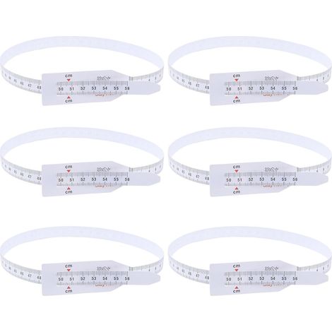 Mètre ruban tour de tête 6 pièces/plastique blanc, pour tailleur (1/5)