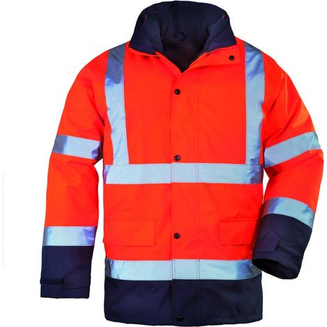 Parka haute visibilité 4 en 1 bicolore Coverguard Roadway Orange / Bleu XXL (1/4)