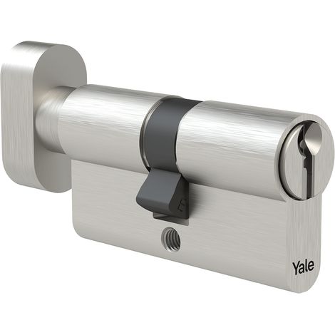 CILINDRO PROFILATO CON POMOLO SERIE 'Y500' mm 25+10+40 75 (30+45) nichelato