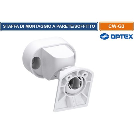 OPTEX CW-G3 STAFFA DI MONTAGGO A PARETE SOFFITTO COMPATIBILE CON LA SERIE FLX GRADO 3 (1/4)