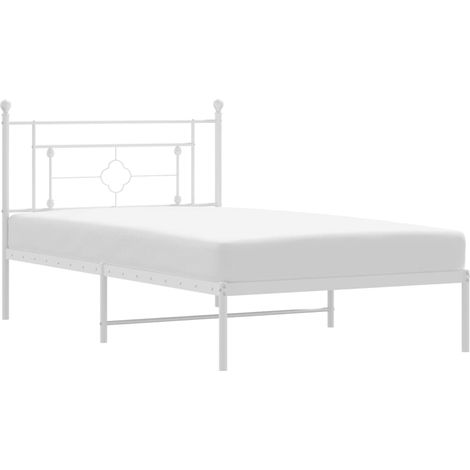 Maison Exclusive - Giroletto con Testiera Metallo Bianco 107x203 cm