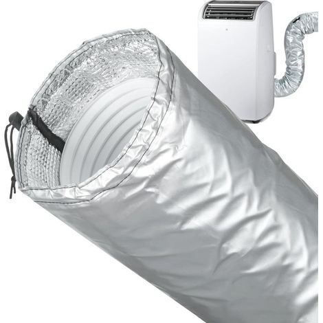 Manchon D'isolation Pour Tuyau De Climatiseur Portable Housse Isolante Pour Tuyaux De Climatiseurs Portables Pièces Et Accessoires Pour Maison Bureau Caravane Garage Fenêtre Mur (1/5)