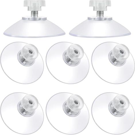 KZQ 40 Stück Saugnäpfe, Fenstersauger, Glassauger, Ø 40mm mit Rändelmutter, für Auto-Sonnenschutz, Badezimmertür (1/4)