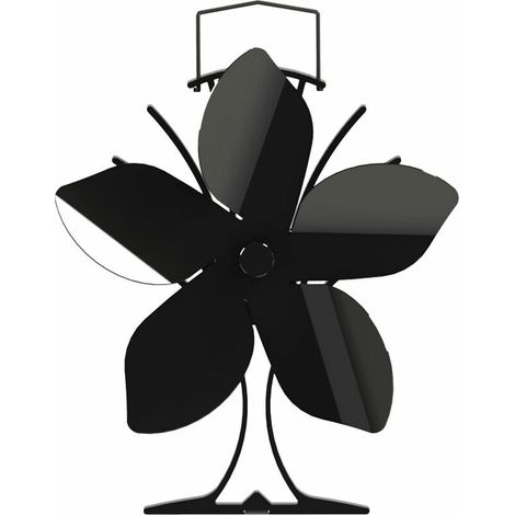 Ventilateur de cheminée, ventilateur de cheminée à 5 pales pour poêle à bois, ventilateur de cheminée à chaleur silencieuse pour poêle à bois (1/4)