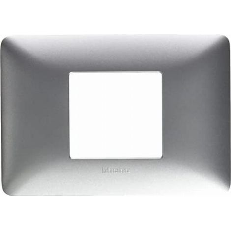 Placca bticino matix silver a 2 moduli per 3 posti AM4819MSL (1/4)