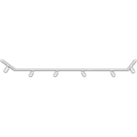 Système de rails Briloner Rail, kit complet, 6 spots GU10, orientables, pivotants, blanc, 4,5 m (1/5)