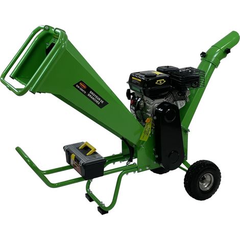 Greenwood – Broyeur de végétaux électrique 7cv – Rotor avec 2 lames – Capacité de coupe jusqu'à 60 mm – Sécurité anti-basculement (1/5)