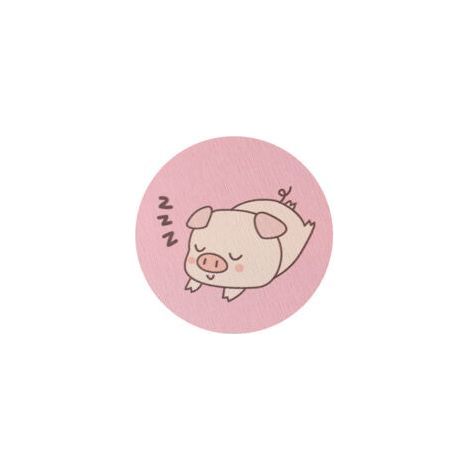 Runder Diatomit-Untersetzer – Rosa Schweinchen-Design – Saugfähig und isolierend für Tassen und Gläser (1/5)