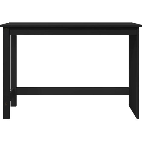 Bureau Informatique Bureau D'ordinateur - Noir 112 x 50 x 75 cm Bois de Pin Massif fr16676 (1/5)