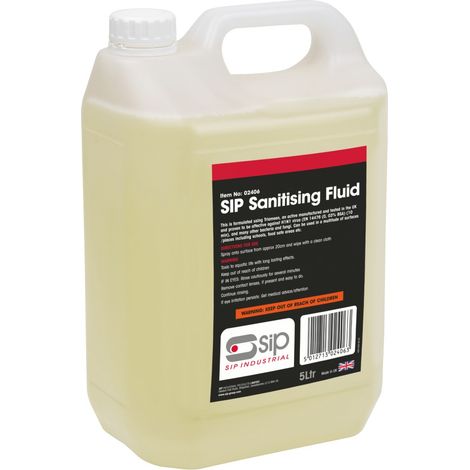 SIP 5ltr Sanitising Fluid - L13 x W18.5 x H28.5 cm