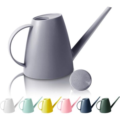 Arrosoir 1,8 L gris avec bec long et embout amovible (1/5)