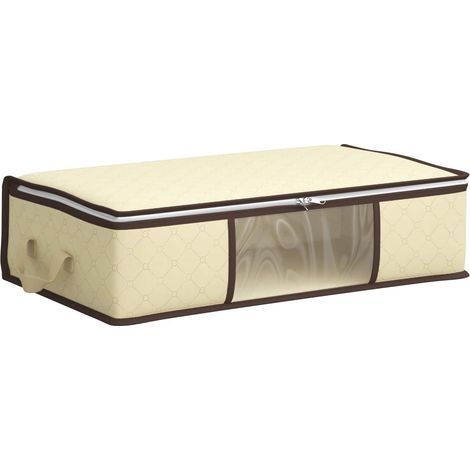 Maison Exclusive - Boîte de rangement avec fenêtre latérale transparente Crème (1/5)