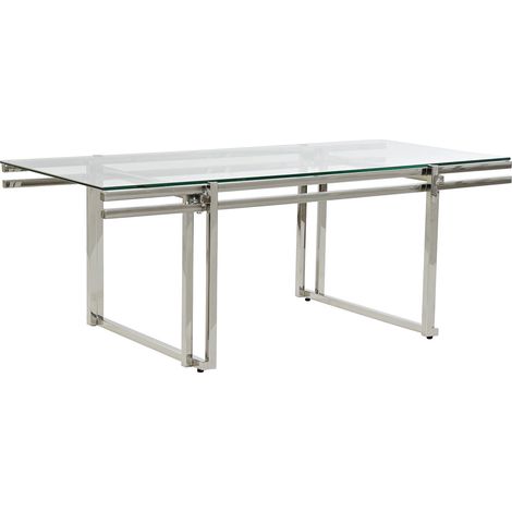 Edelstahlglas Couchtisch 120x60x45 Silber Edelstahl Glasglas mehrfarbiger Farbfamilienmitte Details (1/5)