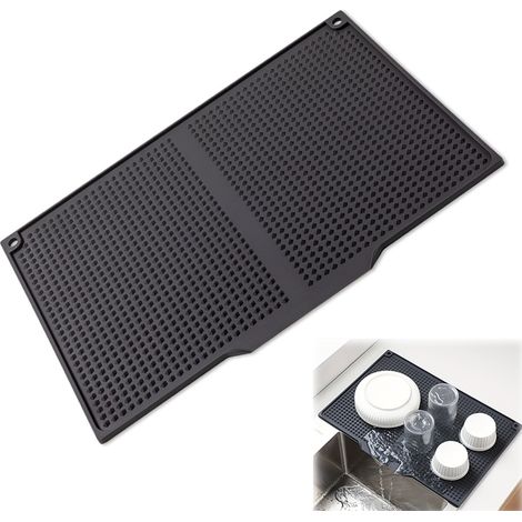 Tapis Égouttoir Pliable en Silicone 45×30cm Antidérapant | Cuisine Isolant | et Imperméable & Facile à Ranger (1/5)