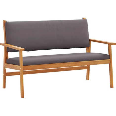 Banc de jardin,Banquette de jardin,Chaise avec coussin Marron Bois d'acacia massif CFW45945 (1/5)