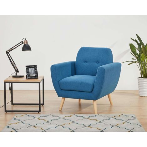HANSEL - poltrona stile scandinavo in tessuto (1/4)