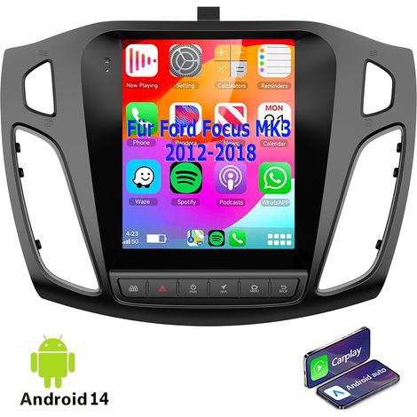 Autoradio Carplay Android 14 pour Ford Focus MK3 2012-2018 2DIN GPS Navi WIFI RDS - 4+64G (1/5)