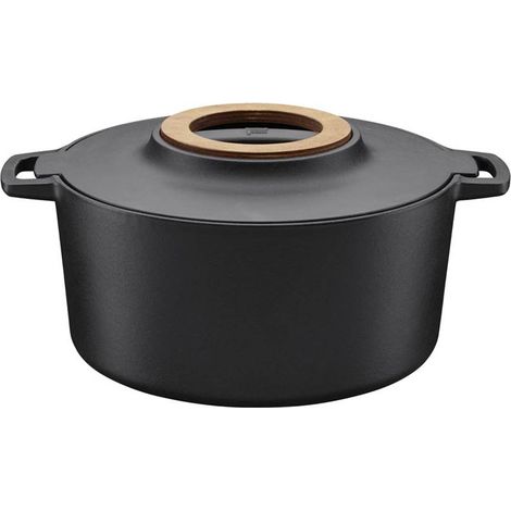 Fiskars Norden cacerola de hierro fundido esmalte negro 6 litros (1/5)