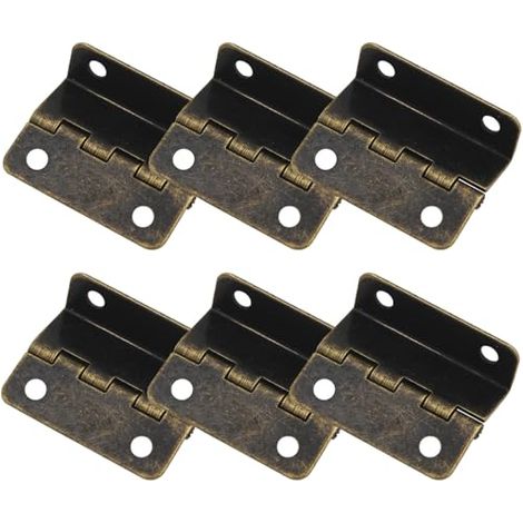 Halbflächenscharniere – Versetzte Türscharniere für Kommoden und Schränke, dreiteilige, halbverdeckte Retro-Fensterladenbeschläge [Bronze]