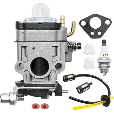Carburateur pour moteur de débroussailleuse 52cc 49cc 43cc, Kit de carburateur avec tuyau d'étanchéité, bougie d'allumage, filtre à essence (1/5)