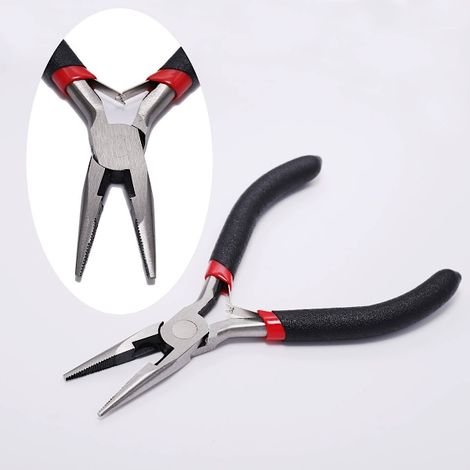Pinces à becs fins pour la fabrication de bijoux, pinces à becs fins longues pour les loisirs créatifs, pinces à becs fins pour la fabrication de bijoux-AquaForge (1/5)