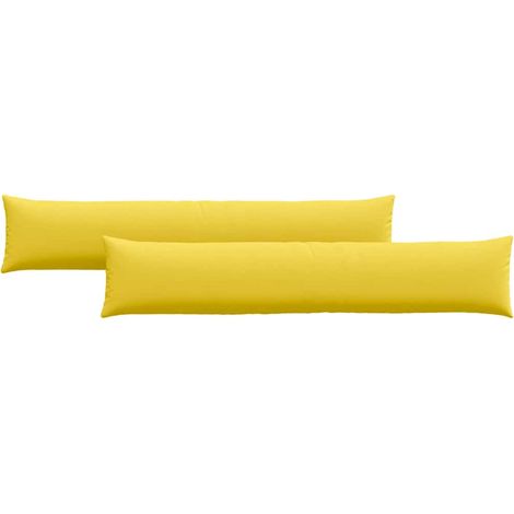 Cojines de sofá 2 pcs Amarillo Claro 200 x 40 cm tela vidaXL