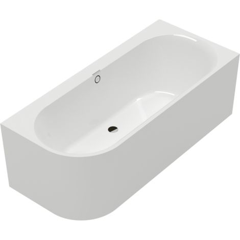Bañera mural semi exenta angular VILLEROY & BOCH Oberon 2.1 blanco mate versión derecha