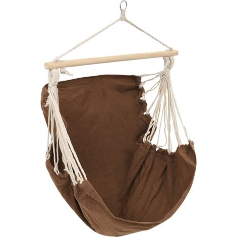 Silla Colgante / Hamaca Marrón Grande Tejido