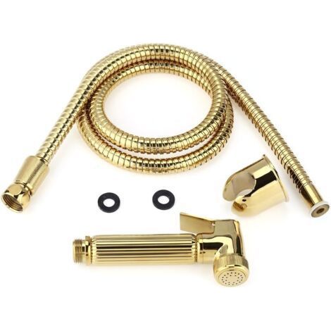 Kit de higiene para inodoro/bidé, rociador/cabezal rociador/ducha de mano portátil para montaje en pared, juego Shattaf para cuidado personal, higiene, inodoro portátil, Ordengyank (1/2)