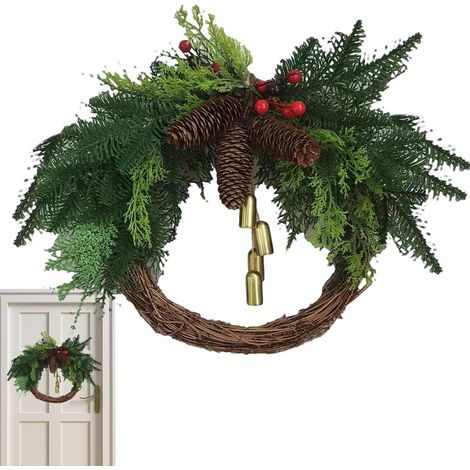 Couronne De Noël - Guirlande Festive Légère - Couronne De Porte pour Les (1/5)