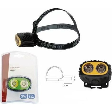Lampe Frontale 3 Watts Alimentée Par Batterie Lampe Frontale Led Chasse Camping Dt-2126 (1/2)