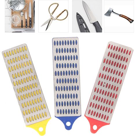 Lot de 3 pierres à aiguiser diamantées pour couteaux de cuisine (1/5)