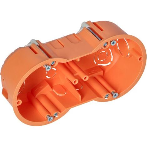 Boîte d'Encastrement Double pour Cloisons 60mm Profondeur - SILUMEN (1/4)