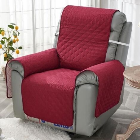 Bequemer Sesselbezug – Weinrot – Rutschfest – Gesteppt – 1-Sitzer – Polyester (1/5)