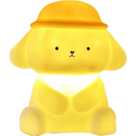 Vinyl-Hunde-Nachtlicht, beruhigendes warmes gelbes Licht, niedliches, kompaktes Design, batteriebetrieben (Batterien enthalten), ideal für ein Kinderzimmer