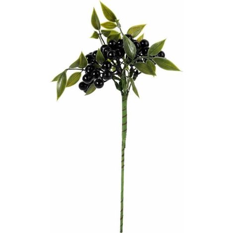 Ramo con bacche nere a forma di palla, 34 cm (1/3)