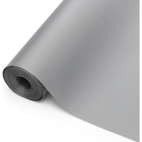 Tapis de tiroir 45 x 500 cm - En EVA Antidérapant Pour tiroirs, découpable, imperméable et non adhésif armoires cuisine, réfrigérateur Gris (1/5)