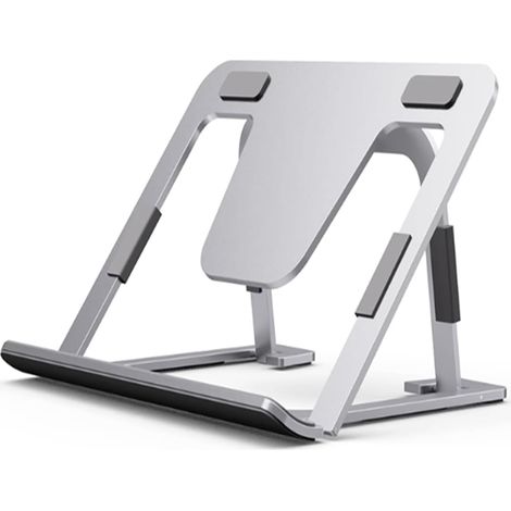 Support pour tablette en aluminium, réglable et pliable, ultra-fin et portable, pour une utilisation sur bureau. (1/5)
