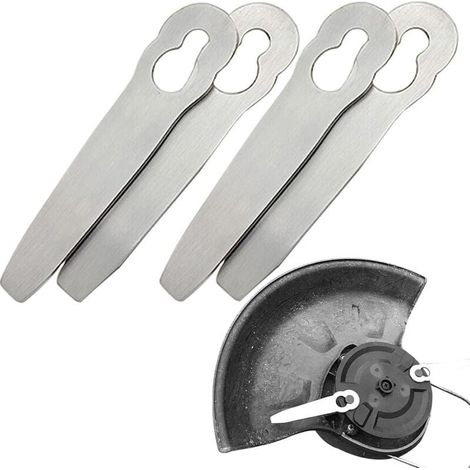 4 Ersatz-Metallmesser, kompatibel mit den Rasentrimmern PolyCut 2-2, PolyCut 3-2, FSA 45, D 57 und FSE 52 robust und unzerbrechlich. Schneidmesser. Zubehör für Rasentrimmer ohne... (1/5)