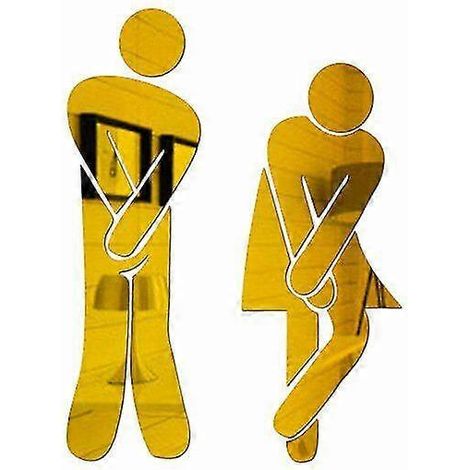 Stickers muraux décoratifs pour salon, motif plumes mignonnes, homme et femme, salle de bain, WC, autocollant acrylique, décoration familiale à faire soi-même (1/4)